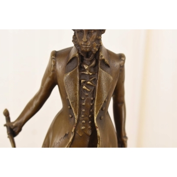 Figurka Mężczyzny z Brązu - Puszkin Poeta - Rzeźba Brąz - Dekoracja