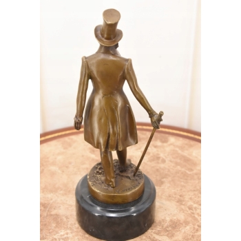 Figurka Mężczyzny z Brązu - Puszkin Poeta - Rzeźba Brąz - Dekoracja