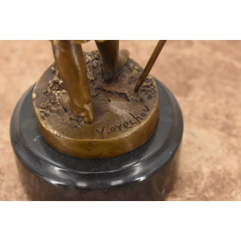 Figurka Mężczyzny z Brązu - Puszkin Poeta - Rzeźba Brąz - Dekoracja