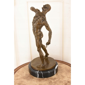 Anatomiczny Model Człowieka - Ecorche - Figura Rzeźba z Brązu - Dekoracja