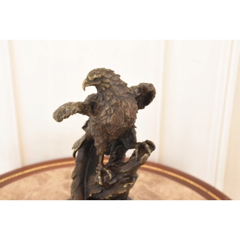 Dostojny Orzeł na Gałęzi - Figura Rzeźba Brąz - Dekoracja