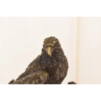 Dostojny Orzeł na Gałęzi - Figura Rzeźba Brąz - Dekoracja