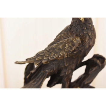 Dostojny Orzeł na Gałęzi - Figura Rzeźba Brąz - Dekoracja