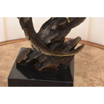 Dostojny Orzeł na Gałęzi - Figura Rzeźba Brąz - Dekoracja