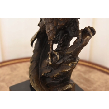 Dostojny Orzeł na Gałęzi - Figura Rzeźba Brąz - Dekoracja