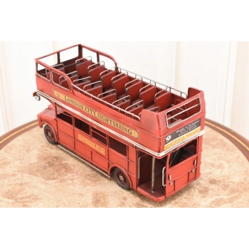 Metalowy Model Autobusu Piętrowego - Bus Angielski - Dekoracja