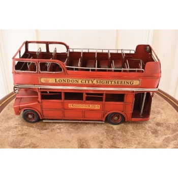 Metalowy Model Autobusu Piętrowego - Bus Angielski - Dekoracja