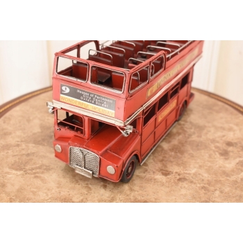 Metalowy Model Autobusu Piętrowego - Bus Angielski - Dekoracja