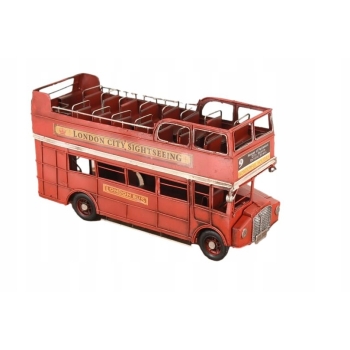 Metalowy Model Autobusu Piętrowego - Bus Angielski - Dekoracja