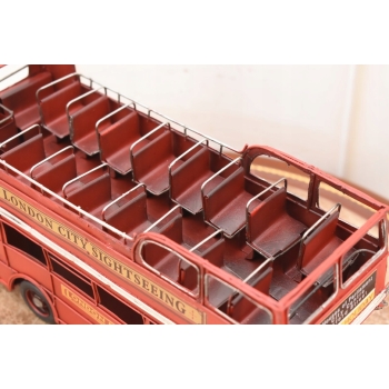 Metalowy Model Autobusu Piętrowego - Bus Angielski - Dekoracja