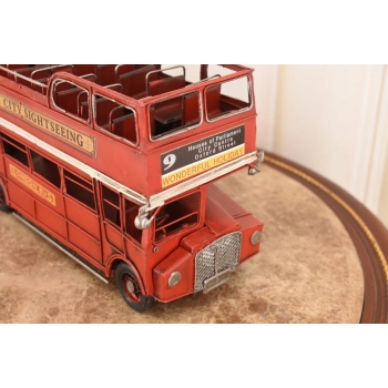 Metalowy Model Autobusu Piętrowego - Bus Angielski - Dekoracja