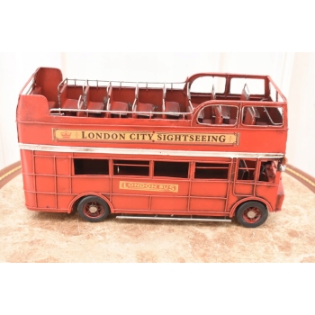 Metalowy Model Autobusu Piętrowego - Bus Angielski - Dekoracja