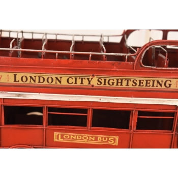 Metalowy Model Autobusu Piętrowego - Bus Angielski - Dekoracja