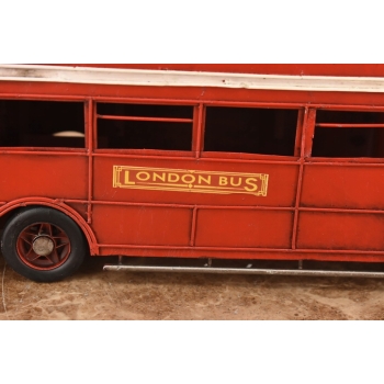Metalowy Model Autobusu Piętrowego - Bus Angielski - Dekoracja
