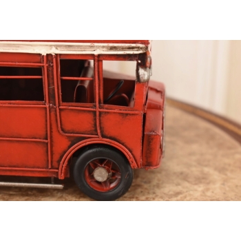 Metalowy Model Autobusu Piętrowego - Bus Angielski - Dekoracja