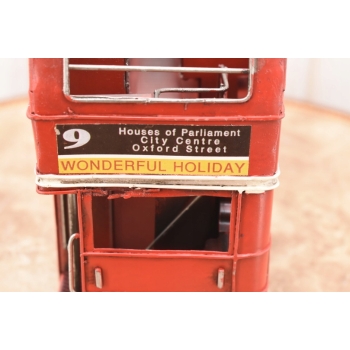 Metalowy Model Autobusu Piętrowego - Bus Angielski - Dekoracja
