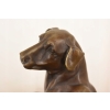 Leżący Pies Myśliwski - Figura Rzeźba z Brązu - Dekoracja Ozdoba