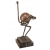 Nowoczesny Struś z Jajkiem - Styl Salvador Dali - Rzeźba Figura z Brązu