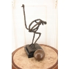 Nowoczesny Struś z Jajkiem - Styl Salvador Dali - Rzeźba Figura z Brązu