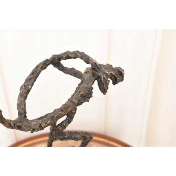 Nowoczesny Struś z Jajkiem - Styl Salvador Dali - Rzeźba Figura z Brązu