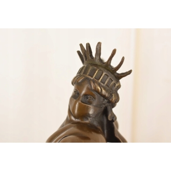 Styl Banksy - Nowoczesna Statua Wolności - Figura z Brązu - Rzeźba Ozdoba