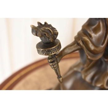 Styl Banksy - Nowoczesna Statua Wolności - Figura z Brązu - Rzeźba Ozdoba