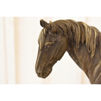 Dostojny Koń Rasy Clydesdale - Figura Rzeźba z Brązu - Dekoracja