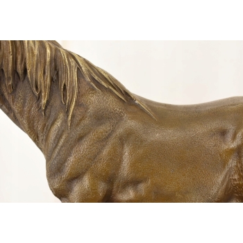 Dostojny Koń Rasy Clydesdale - Figura Rzeźba z Brązu - Dekoracja