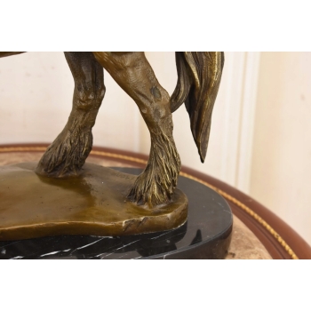 Dostojny Koń Rasy Clydesdale - Figura Rzeźba z Brązu - Dekoracja