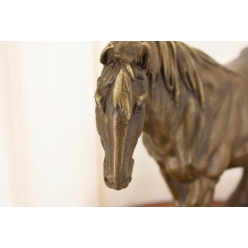 Dostojny Koń Rasy Clydesdale - Figura Rzeźba z Brązu - Dekoracja