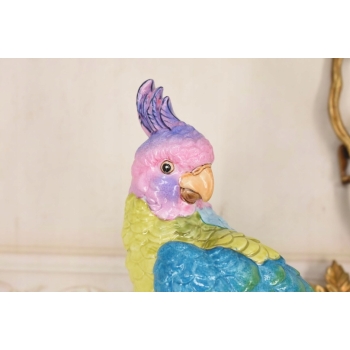 2x Porcelanowy Świecznik Papuga Na Gałęzi - Porcelana + Brąz - Na Ścianę