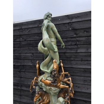 Neptun Posejdon 220cm Figura Fontanna z Brazu - Posag Ogrodowy