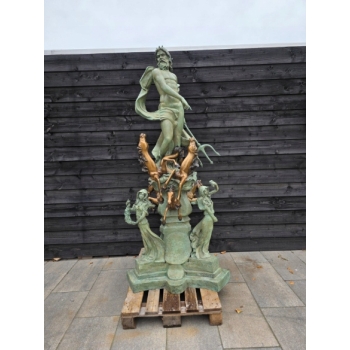 Neptun Posejdon 220cm Figura Fontanna z Brazu - Posag Ogrodowy
