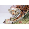 PANTERA PUMA LAMPART 82 figura z porcelany + brązu