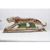 PANTERA PUMA LAMPART 82 figura z porcelany + brązu