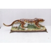 PANTERA PUMA LAMPART 82 figura z porcelany + brązu