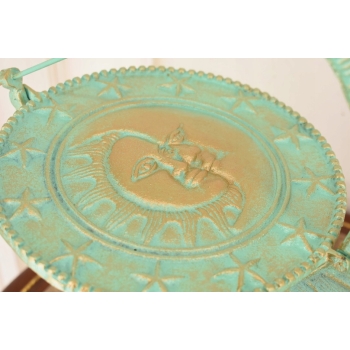 Żeliwny Zegar Słoneczny - Patyna Żeliwo - Stojący Zegar - Prezent Dom Ogród