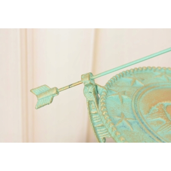 Żeliwny Zegar Słoneczny - Patyna Żeliwo - Stojący Zegar - Prezent Dom Ogród