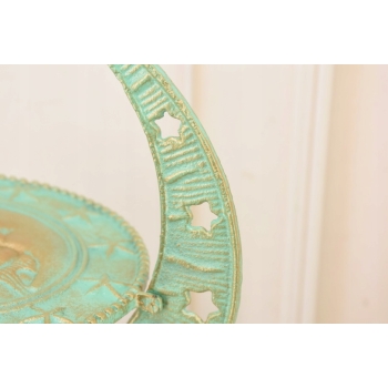 Żeliwny Zegar Słoneczny - Patyna Żeliwo - Stojący Zegar - Prezent Dom Ogród