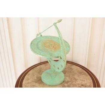 Żeliwny Zegar Słoneczny - Patyna Żeliwo - Stojący Zegar - Prezent Dom Ogród