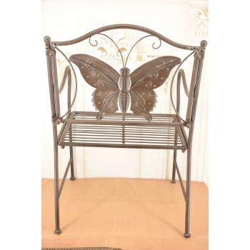 Metalowe Krzesło Motyl - Stabilne Wygodne Dom - Fotel Brązowy - VINTAGE