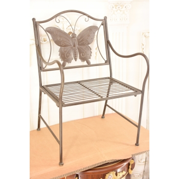 Metalowe Krzesło Motyl - Stabilne Wygodne Dom - Fotel Brązowy - VINTAGE