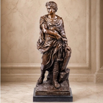 Cezar Figura z Brązu na Marmurowej Podstawie 90 cm Mitologia Prezent