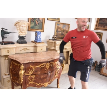 Komoda w stylu Ludwika XV + Blat Marmur – Intarsja