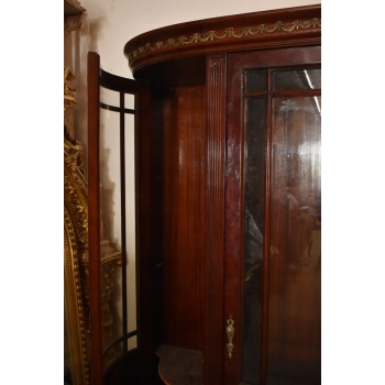 Przeszklona Witryna – Drewno, Złocone Okucia - W stylu Empire Gablota