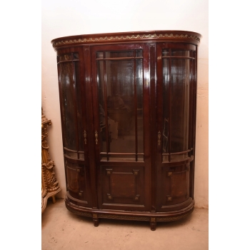 Przeszklona Witryna – Drewno, Złocone Okucia - W stylu Empire Gablota