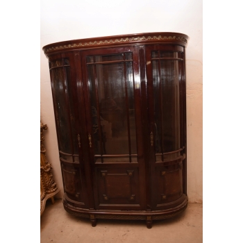 Przeszklona Witryna – Drewno, Złocone Okucia - W stylu Empire Gablota