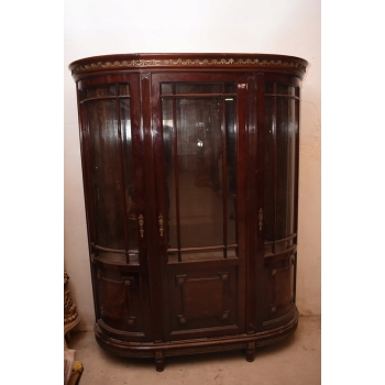 Przeszklona Witryna – Drewno, Złocone Okucia - W stylu Empire Gablota