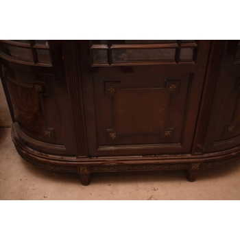 Przeszklona Witryna – Drewno, Złocone Okucia - W stylu Empire Gablota