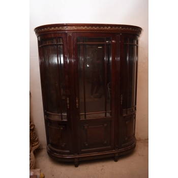 Przeszklona Witryna – Drewno, Złocone Okucia - W stylu Empire Gablota